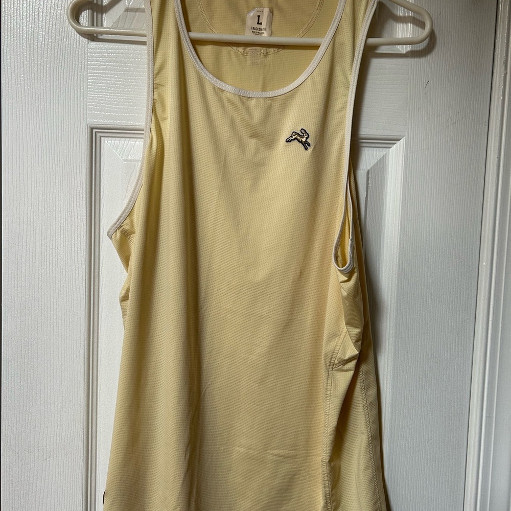 Men’s tracksmith  session Yellow Tank Top